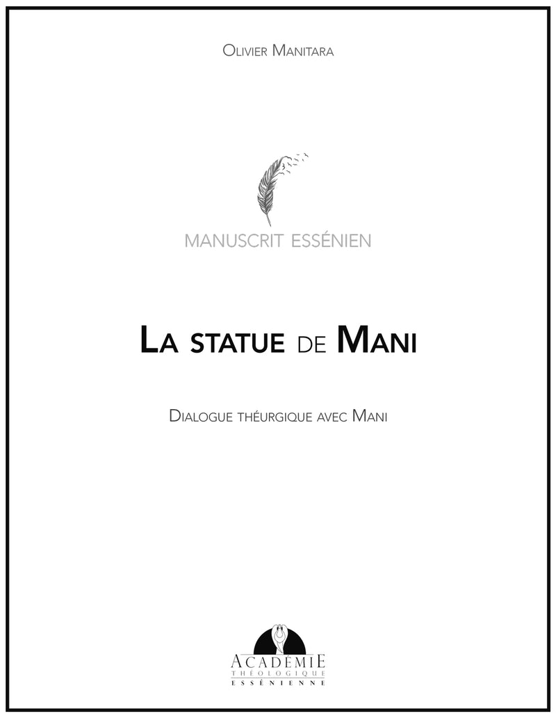 La statue de Mani - Dialogue théurgique avec Mani - Format PDF