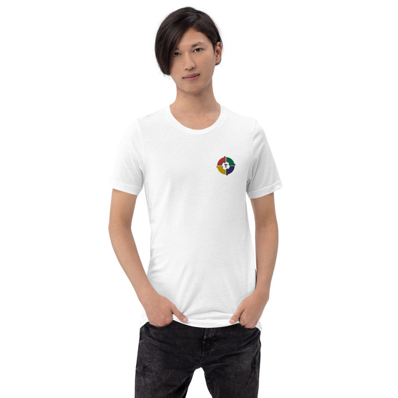 T-shirt Unisexe à Manches Courtes - Motif Brodé : Drapeau de la Nation Essénienne