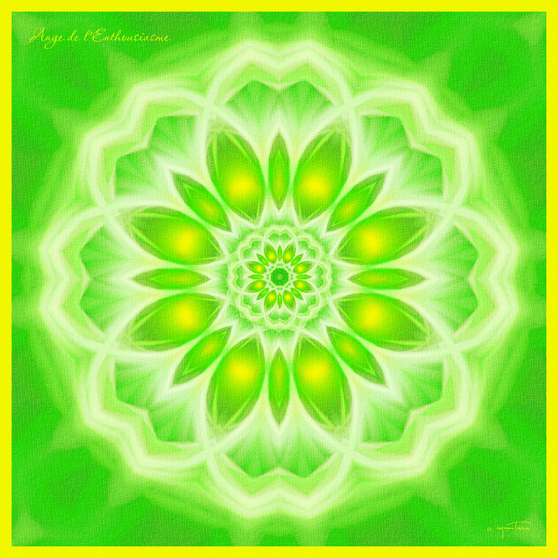 Tapis Mandala de l'Ange de l'Enthousiasme