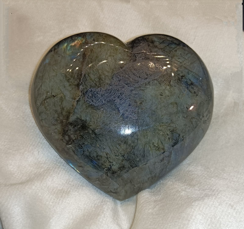 Cœur en labradorite