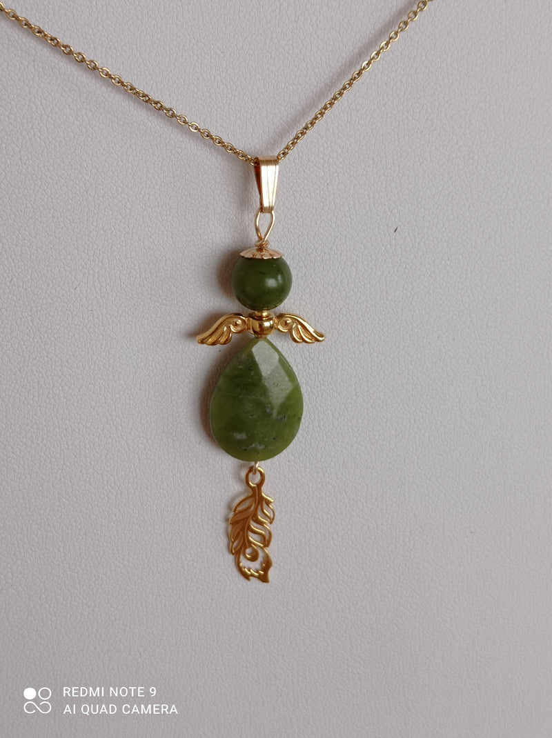 Pendentif Jade Néphrite Vœu de l’Archange Raphaël