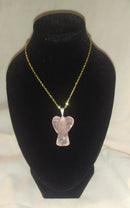 Pendentif ange quartz rose