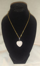 Pendentif cœur en quartz rose