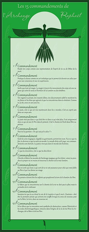 Tenture des 15 commandements de l'’archange Raphael