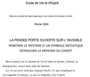 2004 Février - La pensée ouvert sur l'invisible 
