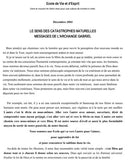 2003 Décembre - LE SENS DES CATASTROPHES NATURELLES MESSAGES DE L'ARCHANGE GABRIEL