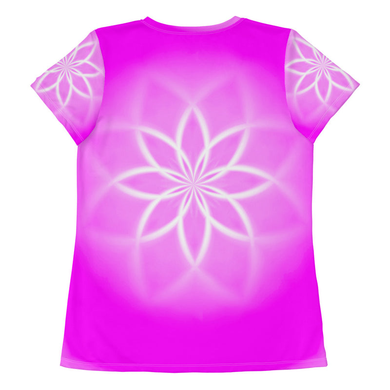 T-shirt de sport pour femmes, imprimé all over | Mandala d'énergie : Harmonie dans la vie et avec son entourage
