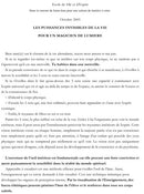 2003 Octobre - LES PUISSANCES INVISIBLES DE LA VIE POUR UN MAGICIEN DE LUMIERE