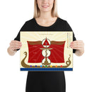 La Kundalini dans les trois mondes - Planche d'étude ésotérique - Affiche