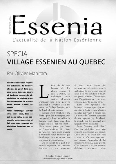 Spécial village essénien au Québec  - Novembre 2007